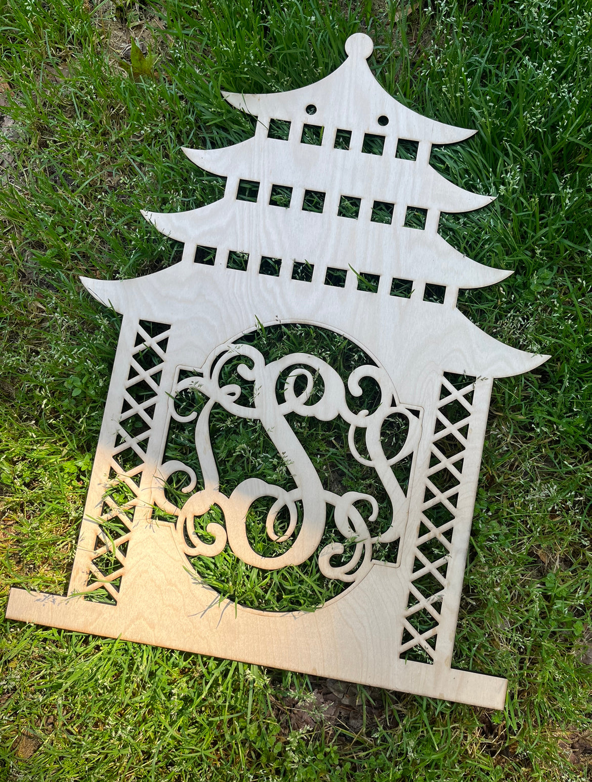 Pagoda w/initials