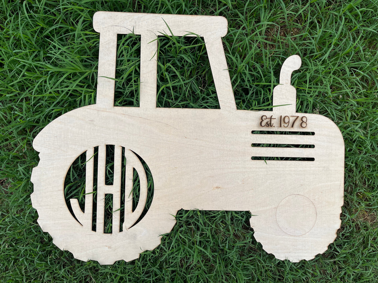 Tractor w/initials